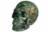Polished, Bluish-Green Apatite Skull #111502-2